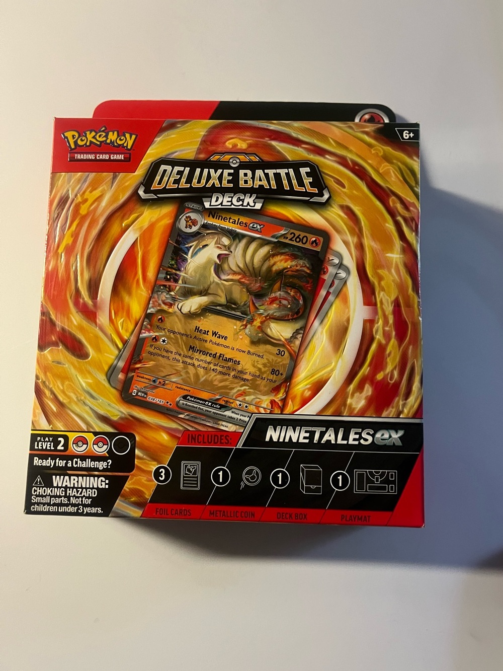 Pokémon TCG Deluxe Battle Deck — Ninetales ex (Red/Orange) Play Level 2